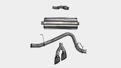 2015 Tahoe/Yukon Single Side Twin Tip Cat-back Exhaust - Black by Corsa (14859BLK)