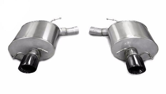 2009-2014 Cadillac CTS V 2.5" Axle-Back, Dual Rear Exit with Single 4.0" Black Pro-Series Tips by Corsa (14941BLK)