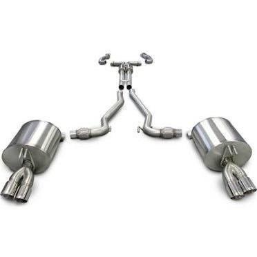 2008-2009 Pontiac G8 GT/GXP 2.5" Cat-Back + X-Pipe, Dual Rear Exit with Twin 3.0" Polished Pro-Series Tips by Corsa (14950)