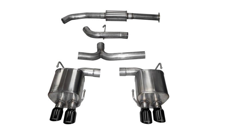 Corsa Sport Catback Exhaust Black Quad 3.5" Tips | 2015-2021 Subaru WRX/STI (14857BLK)