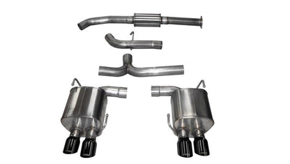 Corsa Sport Catback Exhaust Black Quad 3.5" Tips | 2015-2021 Subaru WRX/STI (14857BLK)
