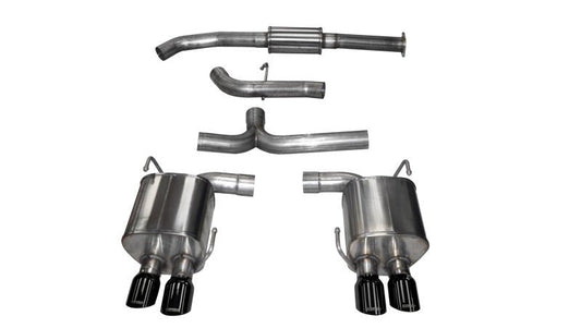 Corsa Sport Catback Exhaust Black Quad 3.5" Tips | 2015-2021 Subaru WRX/STI (14857BLK)