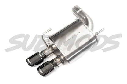 Corsa Sport Catback Exhaust Black Quad 3.5" Tips | 2015-2021 Subaru WRX/STI (14857BLK)