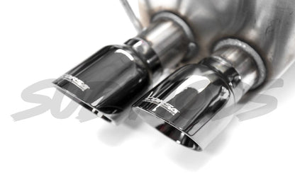 Corsa Sport Catback Exhaust Black Quad 3.5" Tips | 2015-2021 Subaru WRX/STI (14857BLK)