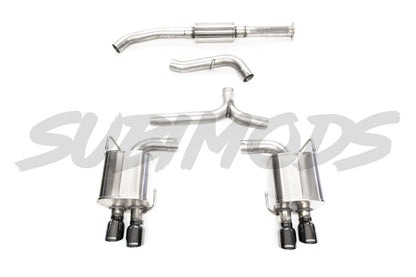 Corsa Sport Catback Exhaust Black Quad 3.5" Tips | 2015-2021 Subaru WRX/STI (14857BLK)