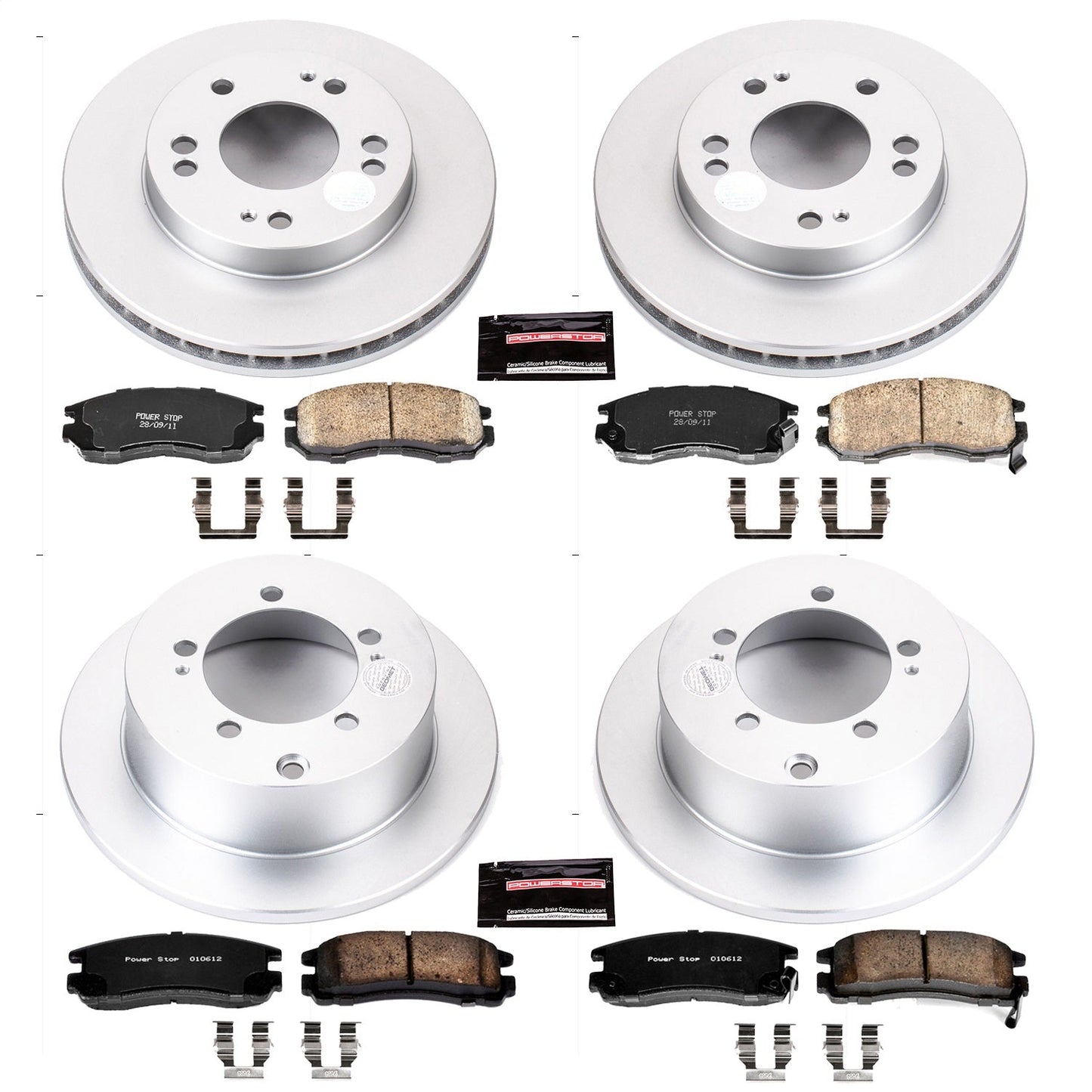 PowerStop Front & Rear Z17 Evolution Geomet Coated Brake Kit | Chrysler Sebring (95-00) (CRK683)