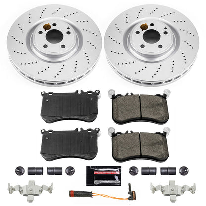 PowerStop Front Z23 Coated Brake Kit | Mercedes-Benz CLS550 (12-18) (CRK6886)
