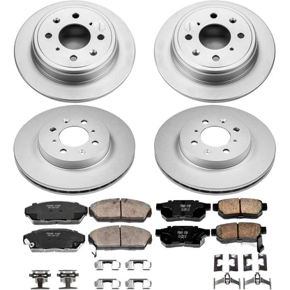 PowerStop Front & Rear Z17 Evolution Geomet Coated Brake Kit | Acura Integra (90-93) (CRK689)