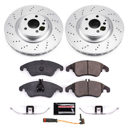 PowerStop Front Z23 Evolution Sport Coated Brake Kit | Mercedes-Benz SLC300 (17-18) (CRK6893)