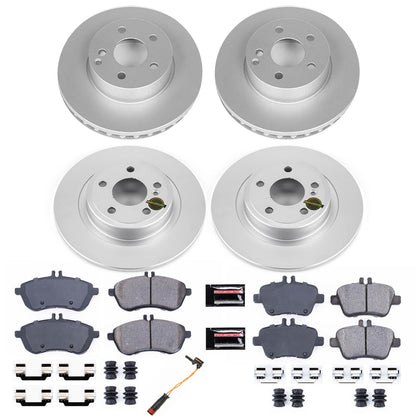 PowerStop Front & Rear Z23 Evolution Sport Coated Brake Kit | Mercedes-Benz SLK250 (12-15) (CRK6926)