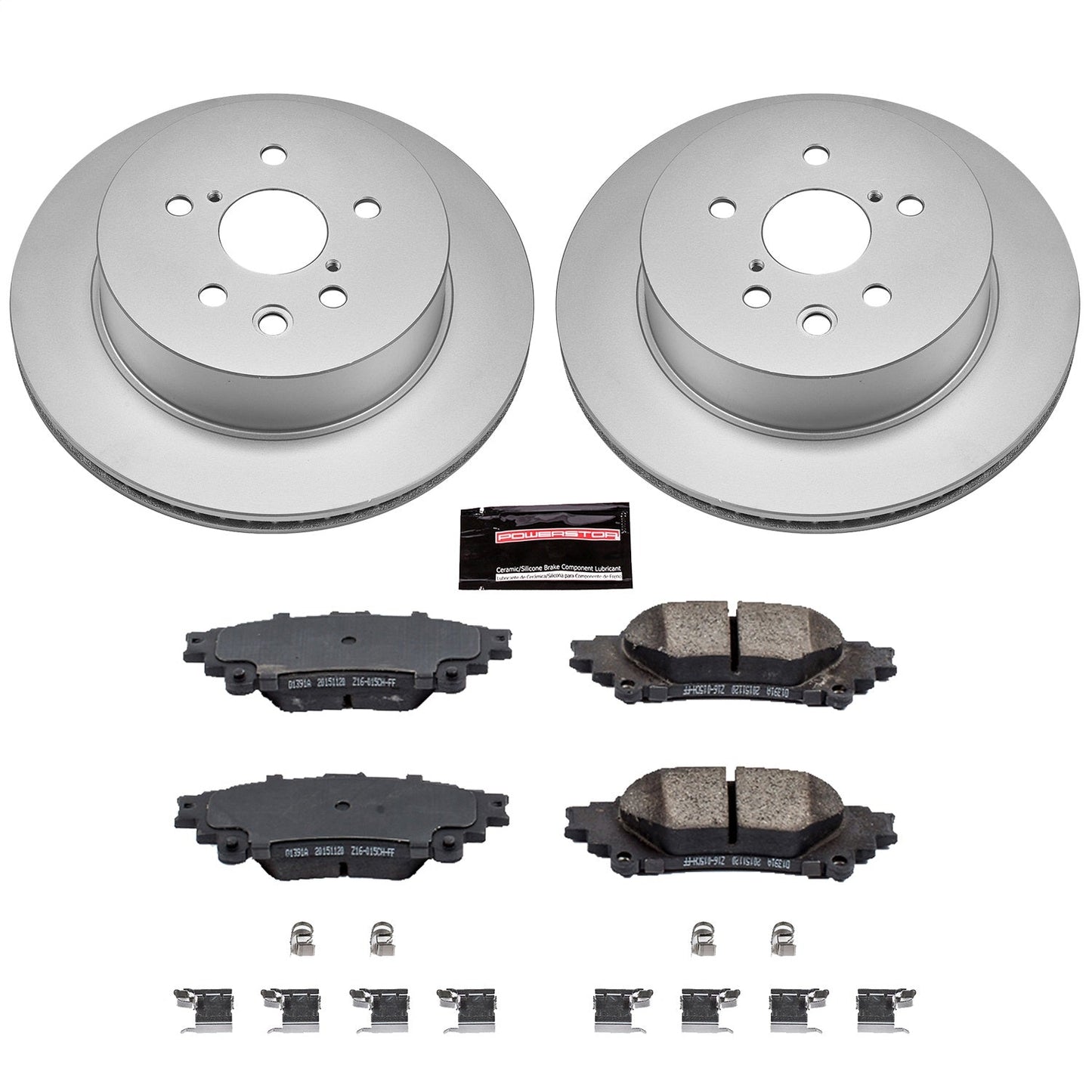 PowerStop Rear Z17 Evolution Geomet Coated Brake Kit | Lexus IS250 (14-15) (CRK6928)