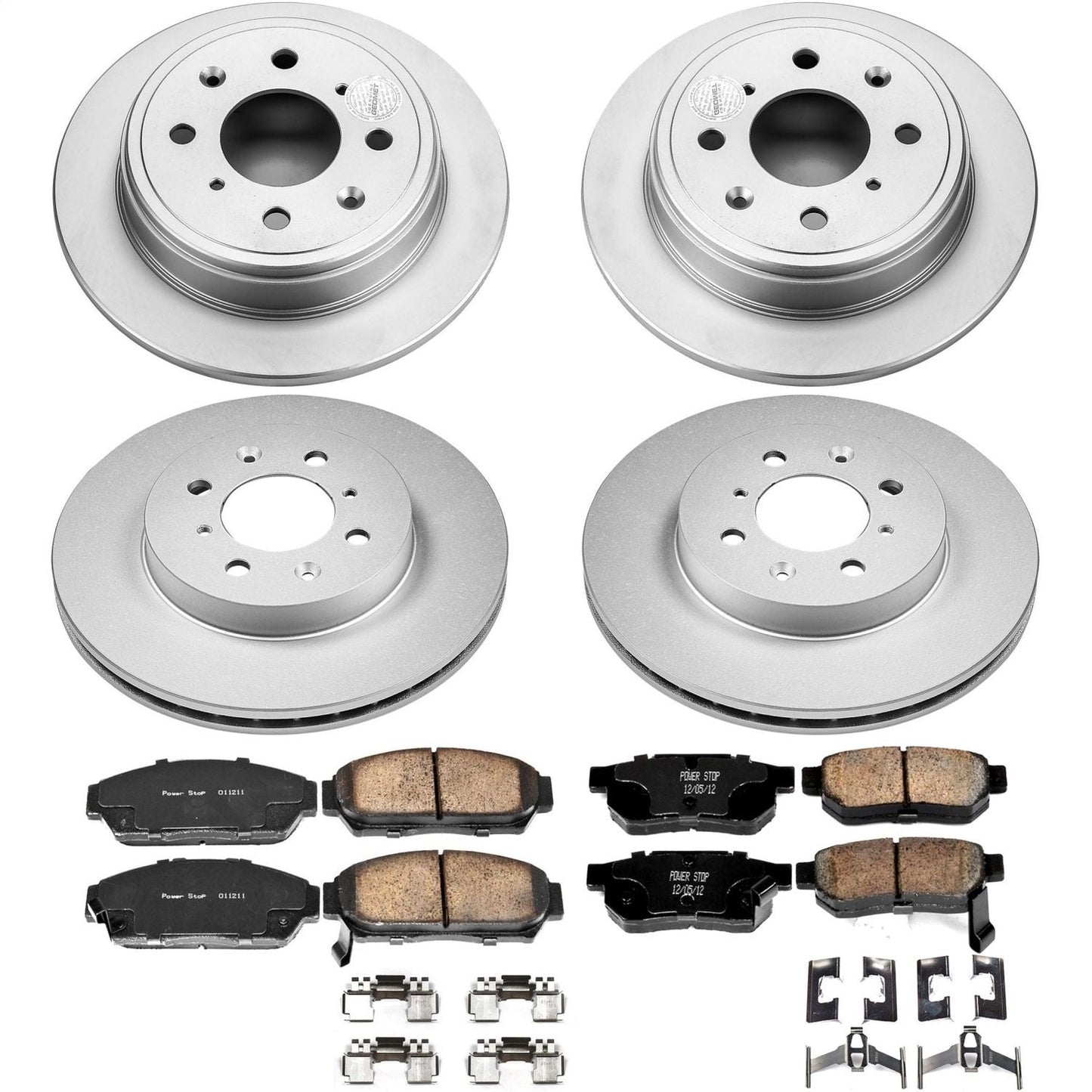 PowerStop Front & Rear Z17 Evolution Geomet Coated Brake Kit | Acura Integra (94-01) (CRK693)