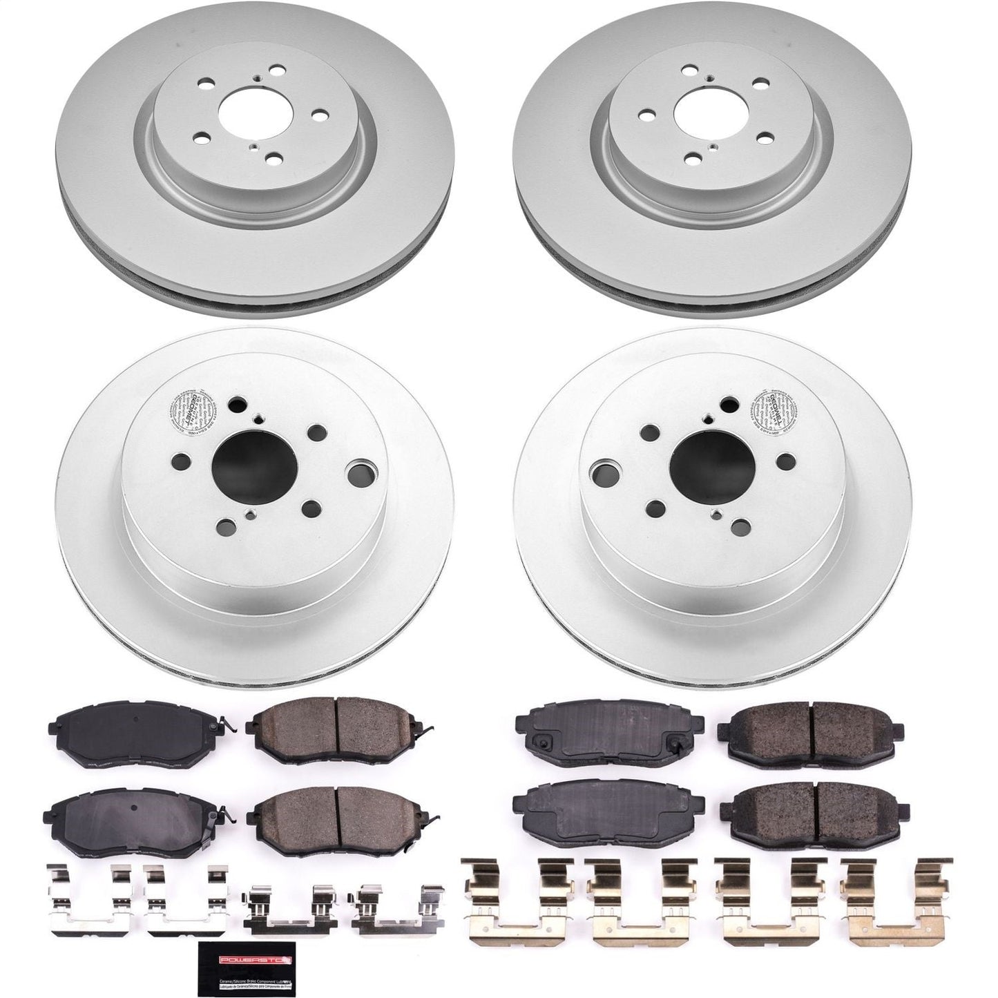 PowerStop Front & Rear Z17 Evolution Geomet Coated Brake Kit | Subaru Forester (14-18) (CRK6931)