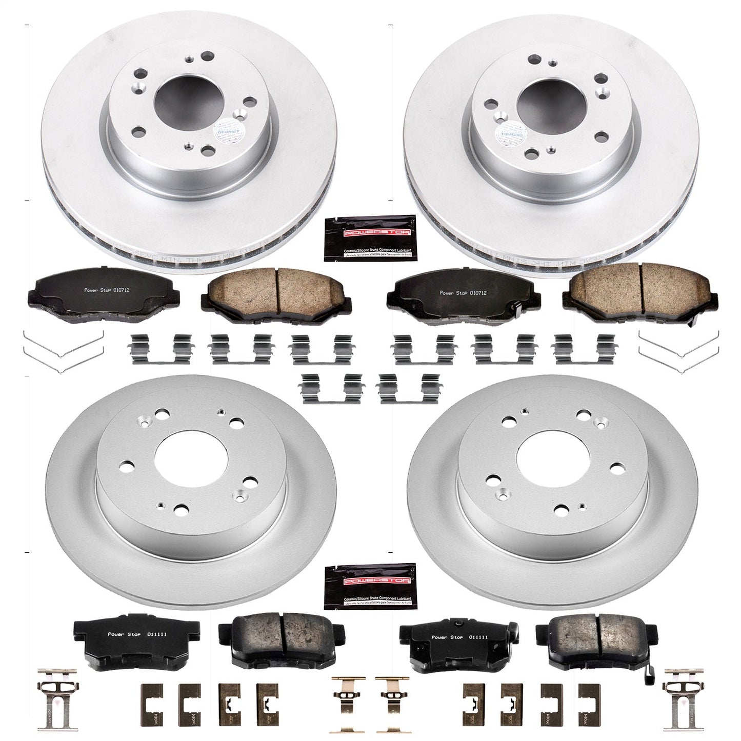 PowerStop Front & Rear Z17 Evolution Geomet Coated Brake Kit | Acura ILX 2013 (CRK6942)