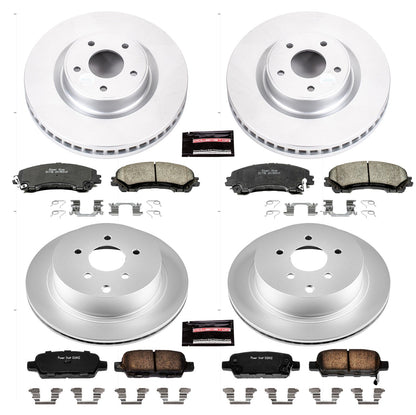 PowerStop Front & Rear Z17 Evolution Geomet Coated Brake Kit | Infiniti Q50 (14-17) (CRK6943)