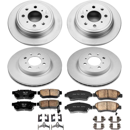 PowerStop Front & Rear Z17 Evolution Geomet Coated Brake Kit | Honda Civic Del Sol (94-97) (CRK695)