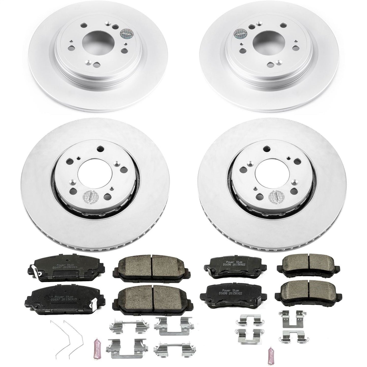 PowerStop Front & Rear Z17 Evolution Geomet Coated Brake Kit | Acura RLX (14-19) (CRK6954)