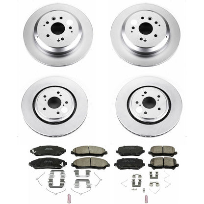 PowerStop Front & Rear Z17 Evolution Geomet Coated Brake Kit | Acura MDX (14-16) (CRK6956)