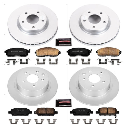 PowerStop Front & Rear Z17 Evolution Geomet Coated Brake Kit | Nissan Sentra (13-18) (CRK6960)