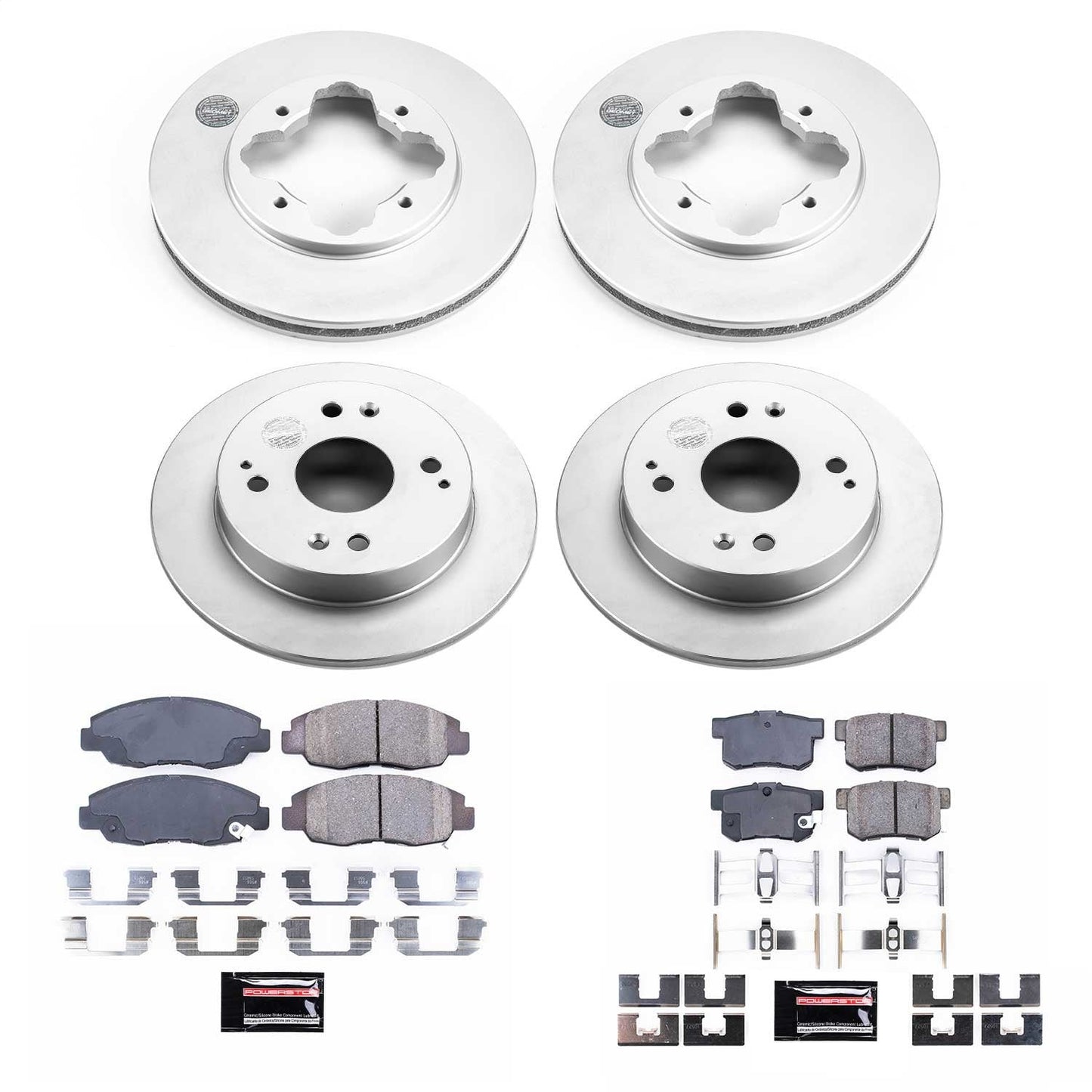PowerStop Front & Rear Z17 Evolution Geomet Coated Brake Kit | Acura CL 1997 (CRK698)
