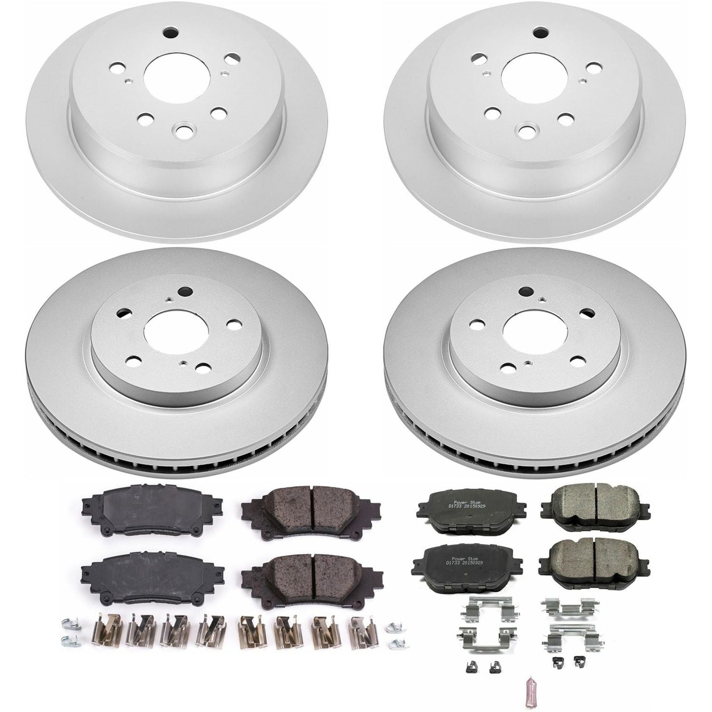 PowerStop Front & Rear Z17 Evolution Geomet Coated Brake Kit | Lexus IS250 (14-15) (CRK6989)