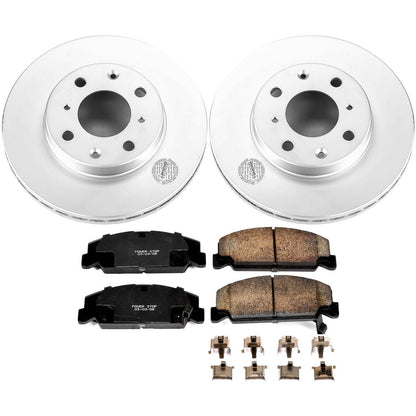 PowerStop Front Z17 Evolution Geomet Coated Brake Kit | Honda Civic (90-00) (CRK699)