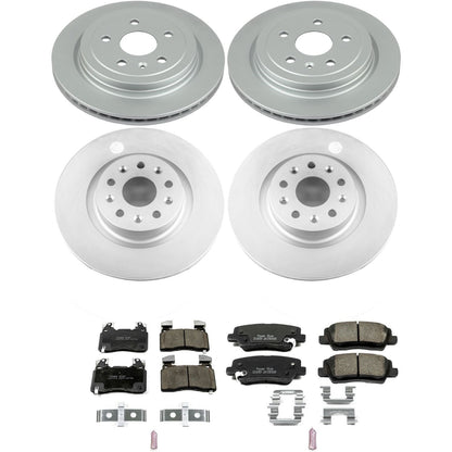 PowerStop Front & Rear Z17 Evolution Geomet Coated Brake Kit | Cadillac CTS (14-18) (CRK6997)