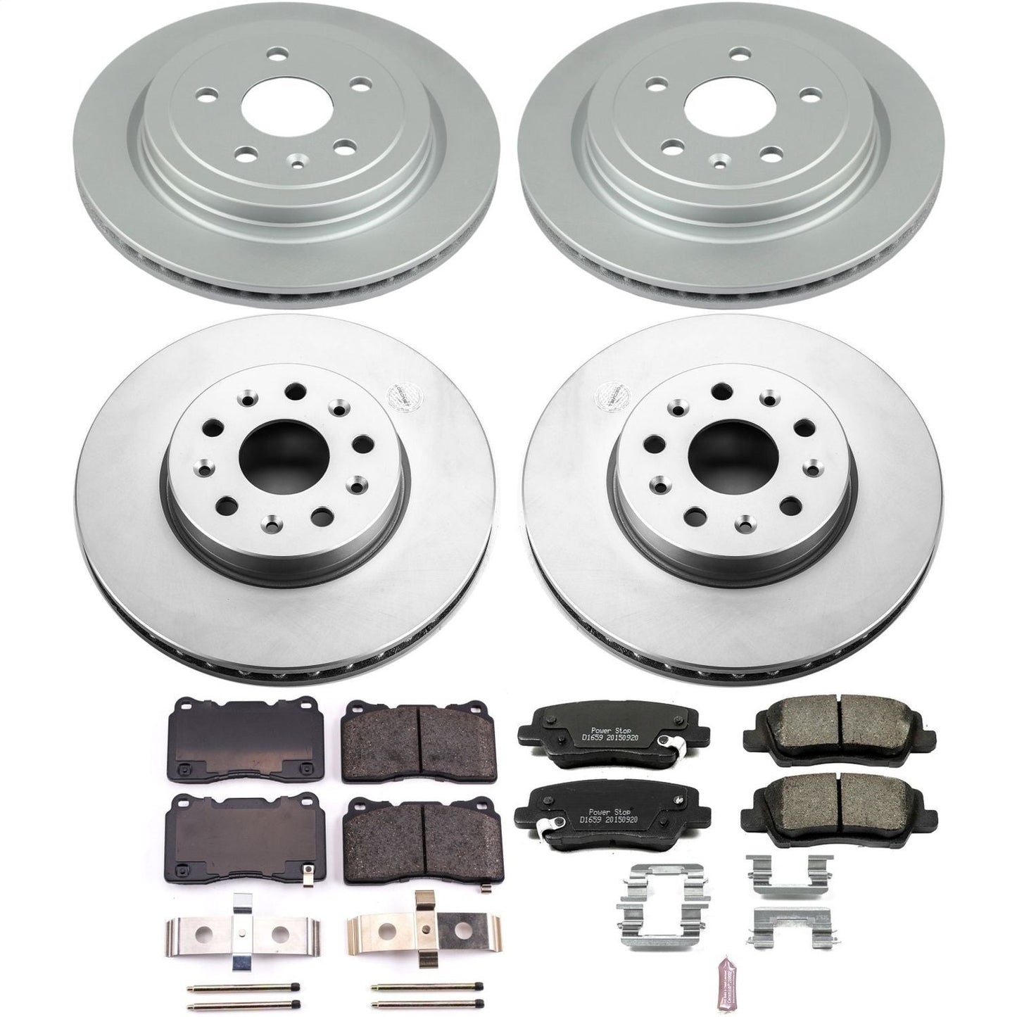 PowerStop Front & Rear Z17 Evolution Geomet Coated Brake Kit | Cadillac CTS (14-18) (CRK7000)