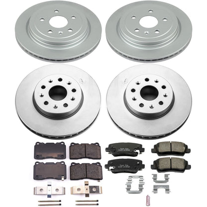 PowerStop Front & Rear Z17 Evolution Geomet Coated Brake Kit | Cadillac CTS (14-18) (CRK7000)