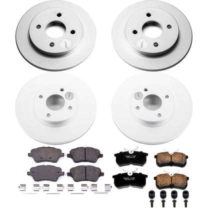 PowerStop Front & Rear Z17 Evolution Geomet Coated Brake Kit | Ford Fiesta (14-19) (CRK7002)