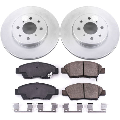 PowerStop Front Z17 Evolution Geomet Coated Brake Kit | Honda Fit (15-19) (CRK7032)
