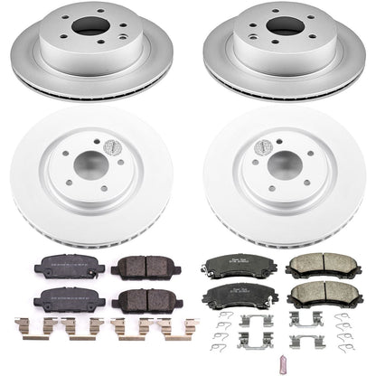 PowerStop Front & Rear Z17 Evolution Geomet Coated Brake Kit | Nissan Rogue (14-19) (CRK7033)