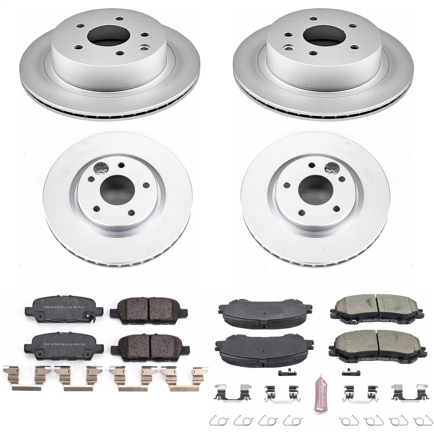 PowerStop Front & Rear Z17 Evolution Geomet Coated Brake Kit | Nissan Rogue (14-19) (CRK7035)