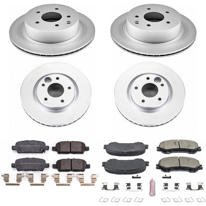 PowerStop Front & Rear Z17 Evolution Geomet Coated Brake Kit | Nissan Rogue (14-19) (CRK7035)
