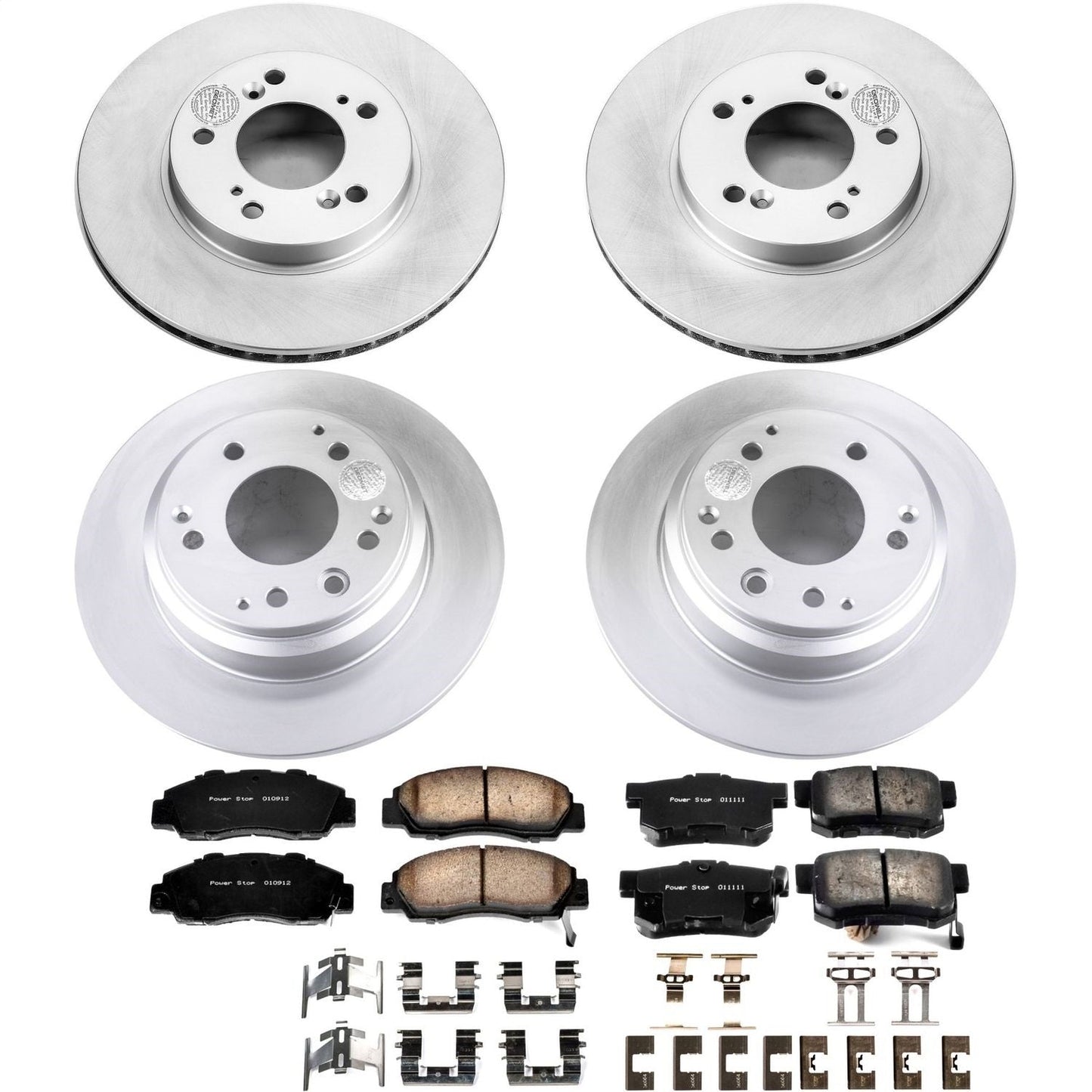 PowerStop Front & Rear Z17 Evolution Geomet Coated Brake Kit | Acura RL (96-98) (CRK705)