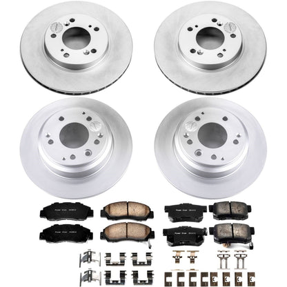 PowerStop Front & Rear Z17 Evolution Geomet Coated Brake Kit | Acura RL (96-98) (CRK705)