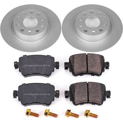 PowerStop Rear Coated Brake Kit | Volkswagen Golf (15-18) (CRK7053)
