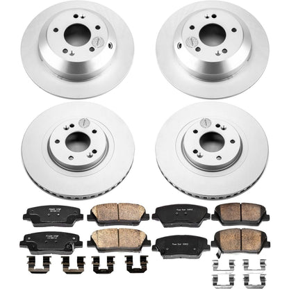 PowerStop Front & Rear Z17 Evolution Geomet Coated Brake Kit | Kia Sorento (15-19) (CRK7063)