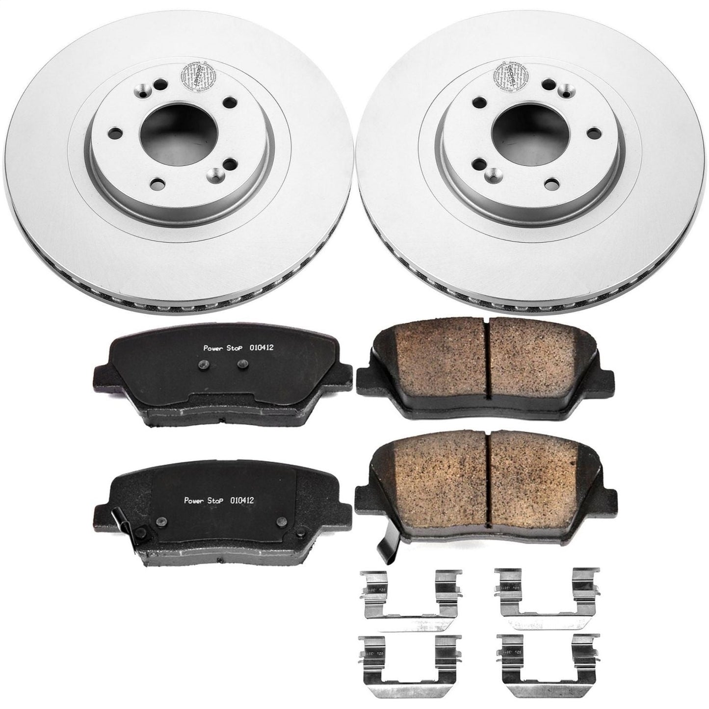 PowerStop Front Z17 Evolution Geomet Coated Brake Kit | Hyundai Santa Fe Sport (13-18) (CRK7064)