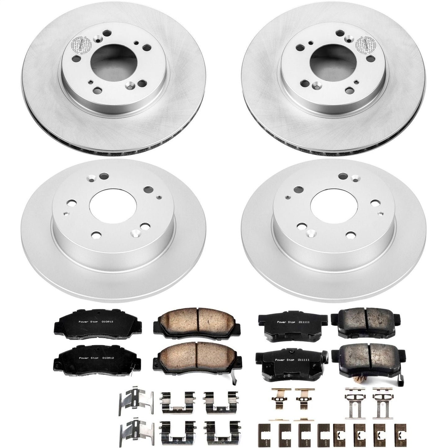 PowerStop Front & Rear Z17 Evolution Geomet Coated Brake Kit | Acura Integra (97-01) (CRK707)