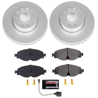 PowerStop Z23 Evolution Sport Coated Front Brake Kit | Audi A3 (15-18) (CRK7080)