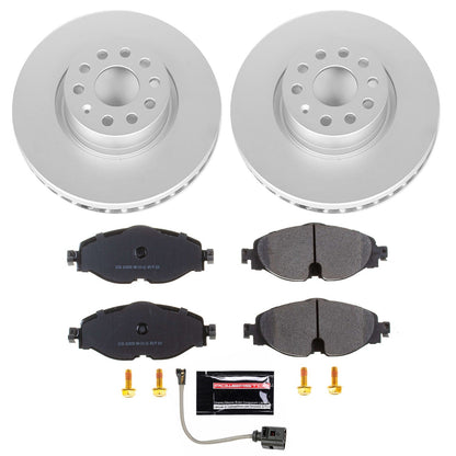 PowerStop Front Z23 Evolution Sport Coated Brake Kit | Audi A3 (15-18) (CRK7082)