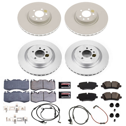 PowerStop Front & Rear Z23 Coated Brake Kit | Land Rover Range Rover (13-18) (CRK7101)