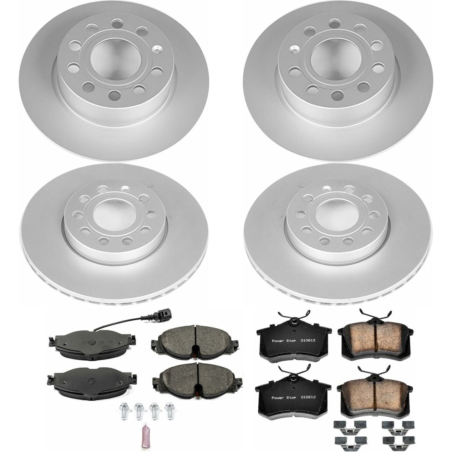PowerStop Front & Rear Z23 Evolution Sport Coated Brake Kit | Volkswagen Golf (15-16) (CRK7109)