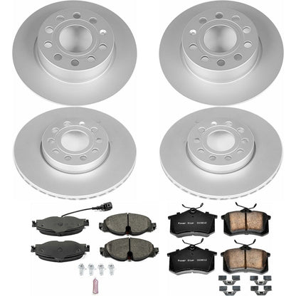 PowerStop Front & Rear Z23 Evolution Sport Coated Brake Kit | Volkswagen Golf (15-16) (CRK7109)