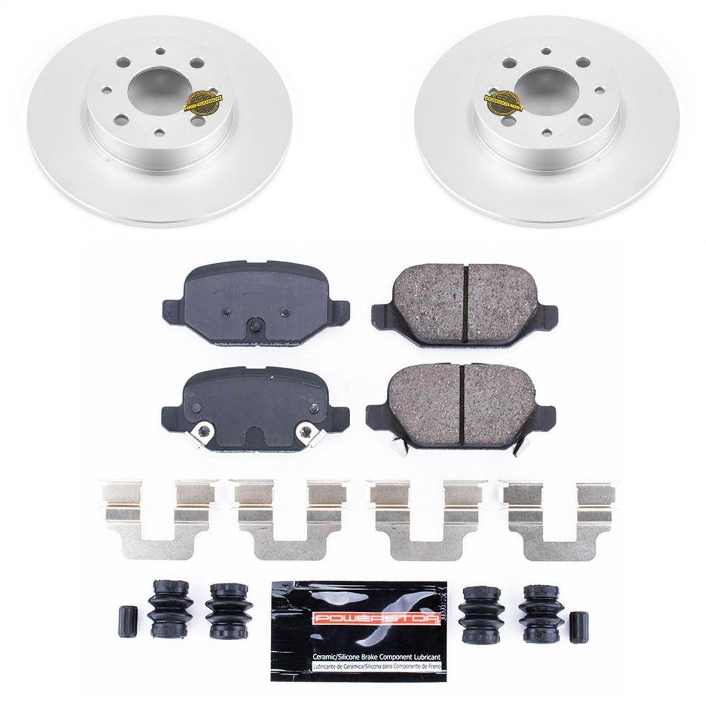 PowerStop Rear Z23 Evolution Sport Coated Brake Kit | Fiat 500 (13-18) (CRK7169)