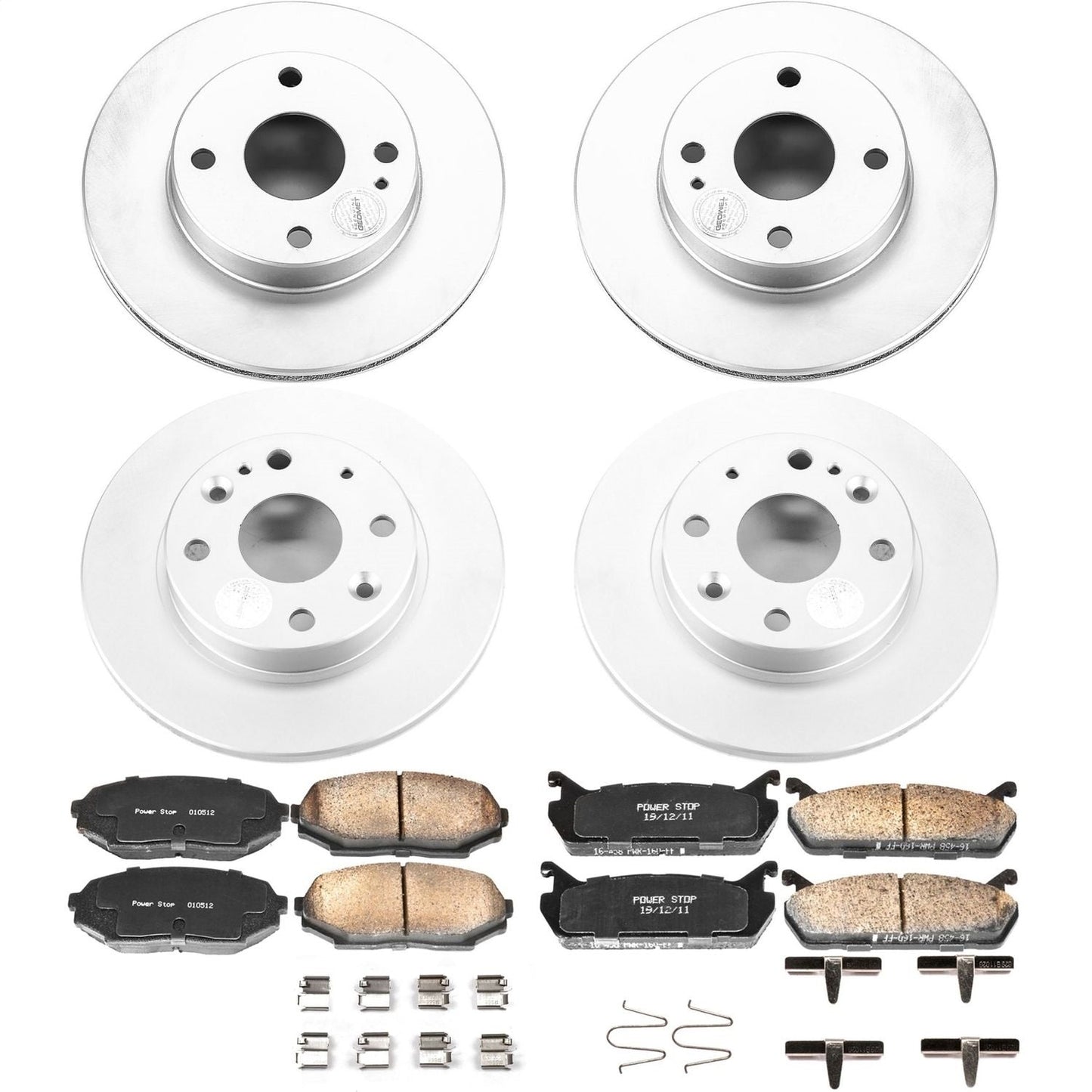 PowerStop Front & Rear Z17 Evolution Geomet Coated Brake Kit | Mazda Miata (90-93) (CRK718)