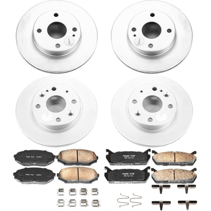 PowerStop Front & Rear Z17 Evolution Geomet Coated Brake Kit | Mazda Miata (90-93) (CRK718)