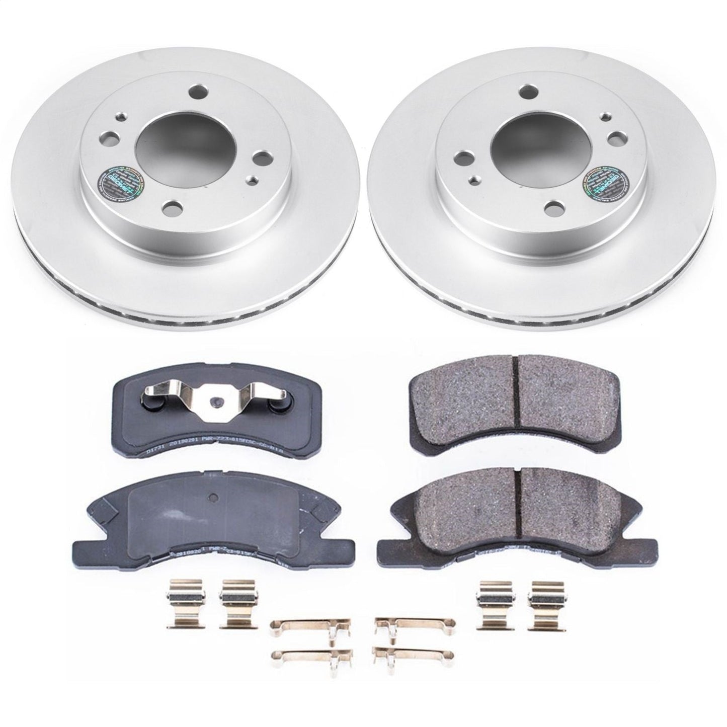 PowerStop Front Geomet Coated Brake Kit | Mitsubishi Mirage (14-15) (CRK7217)