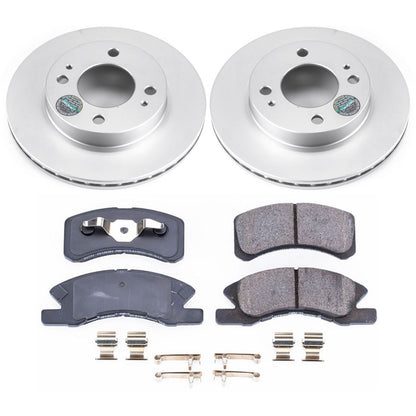 PowerStop Front Geomet Coated Brake Kit | Mitsubishi Mirage (14-15) (CRK7217)